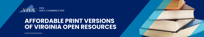VIVA Ecommerce Site: Affordable Print Versions of Virginia Open Resources